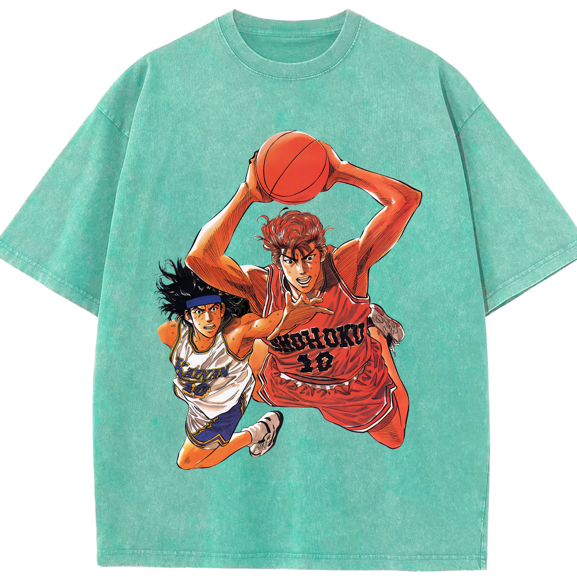 （画像用） SLAM DUNK／スラムダンク 綿100% ヴィンテージ風 半袖Tシャツ（フロントプリント）